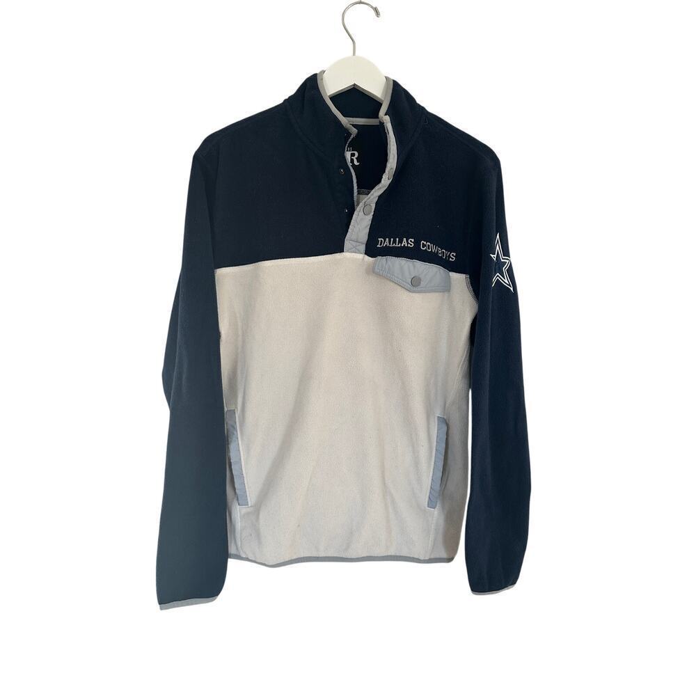Dallas Cowboys Women Small Blue White Vintage Sweatshirt Pullover Fleece NFL Fan